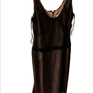 Vera Wang sexy sheath dress with sequin belt